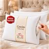 cuscini fiber - 3 Cuscini Letto Matrimoniale Ultra Soft Imbottiti con Fibra di Poliestere Molto Morbida, il Guanciale Letto Possiede un'Altezza di 15cm REGOLABILE, Federa Anallergica con Zip (Silver)
