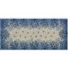 IlGruppone Tappeto Cucina in Ciniglia Passatoia Multiuso Ingresso Corridoio Antiscivolo Prodotto Italiano Disegni Piazzati Cotone Varie Misure Lavabile in Lavatrice - Corallo BluMare - 57x280 cm