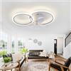 Fachae Ventilatore Da Soffitto Con Luce, Pale Da Soffitto Con Luce E Telecomando Reversibile Inverno/estate A LED Dimmerabile, Piccolo Lampadario Ventilatore Sordina A 6 Velocità Con Temporizzatore-White