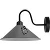 LEDSone Lampade da parete a LED per interni, moderne, grigie, 22 cm, paralume a forma di collo di cigno, raccordi a LED, non a batteria, lampada da parete per soggiorno, camera da letto, corridoio