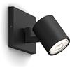 PHILIPS Faretto singolo Philips Runner in metallo attacco GU10 IP20 nero -43529200