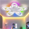 lnrosy Plafoniere RGB Colore Variabile,Plafoniera Led Soffitto Dimmerabile con Telecomando e App,Plafoniera Intelligente con Timer e Modalità di Memoria Per Soggiorno,Ristorante,Pub