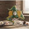 Generico Trinacria in ceramica Siciliana di Caltagirone realizzata a mano, decorazione artigianale (Verde, 28 CM)