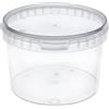 Garronda Secchio con Coperchio 0,5 L per la conservazione di Prodotti Alimentari e chimici 10 Pezzi Trasparente GD-0072