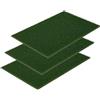 Carpido Zerbino da Esterno Resistente alle Intemperie in Gomma Antiscivolo - Verde Set di 3 40x60 cm - Tappeto Ingresso per Esterni Trattiene Sporco e Umidità