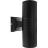 Universo Applique a parete doppia emissione per esterno giardino ip55 lampada moderna gu10 nero balcone terrazzo es01-n B29