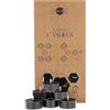 Danilovo Candele Decorative in Cera d'Api - Candele Naturali, Piccole Rotonde con Stoppini in Cotone - Durata: 4 Ore - Set di 36 Candele Cera D'api Naturale - Porta Candela in Plastica Riciclata - Danilovo