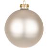 Magie di Natale Palline per albero di Natale in vetro decorate (8, Crema opaco, 7 cm)