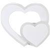 damastoreitalia Universo Applique led da parete a muro illuminazione per interno a forma di cuore stile moderno lampada 12W (Doppio cuore luce naturale - 4000K)