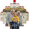 Wanapix | Palla di Natale Blocks Personalizzata | Colore Rosso | Con Foto | Addobbo per Albero di Natale realizzato con Blocchi Giocattolo | Compatibile con i Giochi di Blocchi più Popolari | Corona