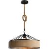 LEDSone Lampada a sospensione in corda di canapa, lampada a sospensione retrò E27 da 240 V per ristoranti, bar e caffè, colore nero (Canapa + 1m, 40cm)