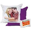 Generico Cuscino Bicolore 40x40 cm Personalizzabile con Foto (Viola)