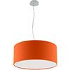 OLUX ILLUMINAZIONE - Lampadario Soggiorno Moderno in Tessuto, Lampadario a Sospensione Ideale per Salotto e tutte le stanze della Tua Casa, Perfetto per Led,Made in Italy(Mod.Roary-Arancio-50cm)