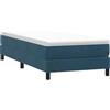 vidaXL Letto a Molle Senza Materasso Blu Scuro 80x220 cm Velluto, Letto, Base Letto, Letto in Velluto, mobili per Camera da Letto, Letto Singolo