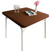 Monibana Copritavolo quadrati elasticizzati in elastan per tavolo da cocktail, tovaglia quadrata elastica, colore marrone, 86 x 86 cm