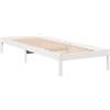 vidaXL Letto Extra Lungo Senza Materasso Bianco 100x220 cm in Pino, Telaio Letto, Letto Singolo, mobili per Camera da Letto, Letto, giroletto