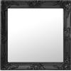 vidaXL Specchio da Parete Stile Barocco 60x60 cm Nero