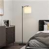 HOMCOM Lampada da Terra a LED Dimmerabile con Telecomando, Piantana Lampada con Luce Regolabile su 11 Colori di Temperatura e 11 Luminosità, Timer 60 Minuti, per Salotto, Soggiorno, Camera, Nero