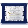 ByClay Laboratory Targa 25° Anniversario di Matrimonio NOMI PERSONALIZZATI | Elegante Regalo Anniversario Nozze d'argento | Pergamena Argentata su Cofanetto in Velluto Blu