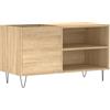 vidaXL Armadio a dischi, supporto giradiscos, credenza da soggiorno moderna in legno di ingegneria Rovere Sonoma