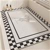 Surwin Tappetino da Doccia Antiscivolo, Moderno Stile Tappetino da Bagno in Luffa PVC, Morbida Tappeto Antiscivolo Lavabile Asciugatura Rapida Tappetino da Doccia (80x120cm,Scacchiera)