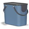 Rotho Albula Sistema di Separazione dei Rifiuti per la Cucina, Plastica (PP) senza BPA, Blu/Grigio (Antracite), 25 L, 40.0 x 23.5 x 34.0 cm