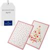 Villeroy & Boch Winter Bakery Delight Canovaccio da Cucina 2 Pezzi, Canovaccio per Piatti con Motivi Natalizi in Cotone, Multicolore, 50 X 70 cm