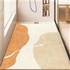Odot Tappeto Doccia Antiscivolo, Texture Elegante Tappetino da Bagno in Luffa PVC, Tappeto Lavabile, Tappeti Bagno Asciugatura Rapida con Scarico per Area Umida (Arancione,50x80cm)