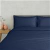 Lisola Set Copripiumino Una Piazza e Mezza, in Cotone Percalle 200TC, Made in Italy, Sacco Copripiumino 200x240 cm + 2 Federe 50x80cm, Tinta Unita, Lavabile in Lavatrice. Modello: Milano