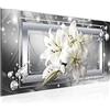 Runa Art Quadri Moderni Fiori Gigli Tela Non Tessuta Soggiorno Corridoio Astratto Grigio Beige 021712c