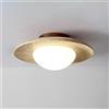 TOKTOP Lampadario in travertino giallo naturale in stile scandinavo G4 lampada da soffitto con paralume creativo vintage lampada da soffitto per camera da letto, cucina, caffè, luce bianca