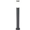 Qazqa rox - Palo da terrazza Moderno - 1 luce - Ø 75 mm - Grigio scuro - Moderno - Illuminazione esterna