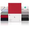 Blumtal Lenzuolo con Angoli una piazza e mezza 120x200 set da 2 in Cotone 150g/m² - Lenzuola letto una piazza e mezza con Angoli - Lenzuolo Sotto con Angoli - Lenzuolo Angoli - materasso 25cm - rosso
