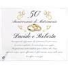 Generic Targa Anniversario di Matrimonio | Elegante Targa in Cristallo Personalizzata | Regalo Nozze d'oro, Nozze d'argento o di Diamante