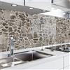 danario Rivestimento Paraschizzi Cucina Adesivo da Parete - Effetto Opaco - Spesso e Rigido - Ignifugo e Resistente all'Acqua - 0,37 mm - Rocce rustiche - 60 cm x 500 cm