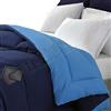Home Tresor - Piumone Piumino Invernale Caldissimo Imbottitura in Morbida Microfibra Anallergica Soft 300 gr/mq Qualità Premium Reversibile Bicolor (Blu/Avio, Matrimoniale cm. 250x200)