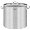 Royal Catering Pentola Per Induzione Pentola Acciaio Inox RCST-25E3 (Acciaio Inox, 25 L, Fondo 4 mm)