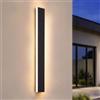 Ledvion Applique da esterno LED lunga Villa Ip65 14W bianco caldo noir | Pensato per vialetto terrazza facciata o giardino con uso esterno ben chiaro