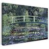 Printed Paintings Stampa su Tela (120x80cm): Claude Monet - Gigli d'Acqua e Ponte Giapponese