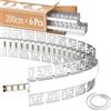 LASLUX 6 x Profilo LED flessibile per controsoffittatura 2m - Profilo da incasso in alluminio flessibile per strisce LED fino a 18 mm, profilo da incasso per soffitti e pareti, curve creative, cerchi