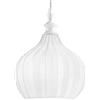 G.E.A. Luce Lampadario Moderno Gea Luce Cleofe S11 E27 Led Vetro Bianco Lampada Sospensione