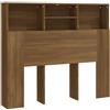 vidaXL Testiera con Scomparti Rovere Marrone 120x19x103,5 cm