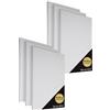 Wallazz Tele per Dipingere Bianca 100% Cotone, Pronte All'Uso su Telaio in Legno di Pino - Set di Tele Bianco Pittura Acrilica, Olio e Acquerello - Per Artisti e Principianti - 30x50cm SET DA 6 PEZZI