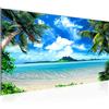 Runa Art Quadri Moderni Spiaggia Palme 1 Pezzo L'immagine Tela Non Tessuta Soggiorno Corridoio Mare Blu Beige 603312a