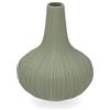 H&H Vaso Monofiore Arborea in Porcellana Verde Salvia - Forma Sagomata Elegante - Dimensioni 9,5x12 cm - Design Moderno per Decorazione Casa e Tavola