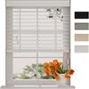 Raamdecoratie DTCH® Tenda veneziana in bambù interna bianco 80 x 175 cm (LxA), lamelle da 50 mm in legno di bambù, disponibile in larghezze da 50 a 250 cm, tenda interna, veneziane per finestre