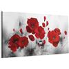 Cuadros B&D XXL - Quadro Fiori Papavero 120x40 cm 1 Pezzo - Stampa su Tela Strutturata XXL Grande - Quadri Moderni Soggiorno Grandi - Stampe da Parete Murale Arte Moderno Pittura -