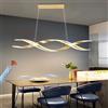 WJYCYN Spirale Luci a sospensione Oro moderne a LED Lampada per sala da pranzo dimmerabile L120cm 78W Disegni creativi Tavolo da pranzo regolabile in altezza Cucina Ufficio Illuminazione 6400LM