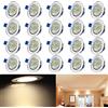AUFUN Faretti LED ad incasso orientabili 3W Lampada da soffitto set da 20, 110V-230V plafoniera ad incasso - Bianco caldo [Classe di efficienza energetica A+]