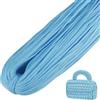 LEREATI Cordino per Borse Uncinetto, Corda Macrame 3mm x 200m Filo Macrame in Poliestere Uncinenetto e Ferri per Abbigliamento, Borse, Tappeti, Fai da Te, Regalo per Maglieria (Blu Chiaro)
